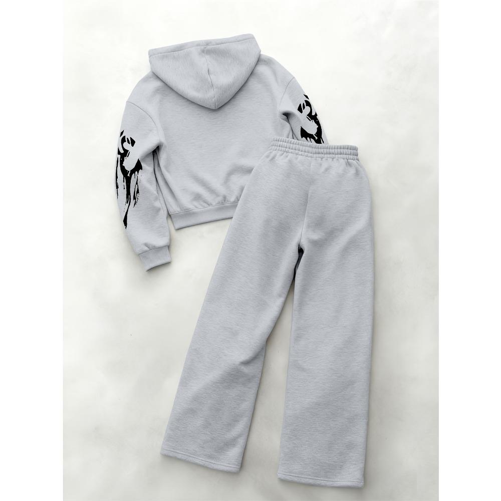 Spring and Autumn Youth Casual Hoodie, Spring and Autumn Long Sleeve Sportswear Set, Outdoor Set, Classic Cool Street Style Personality