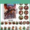 Weihnachts-Weihnachtsmann-Drachen-Kalender Mit Acrylteilen Für Festliche Baumdekorationen
