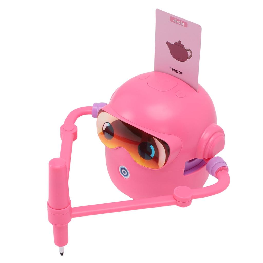 Intelligentes, automatisches Zeichenroboter-Spielzeug, lustige Musik-Lernmaschine mit 100 Karten und 14 bunten Stiften