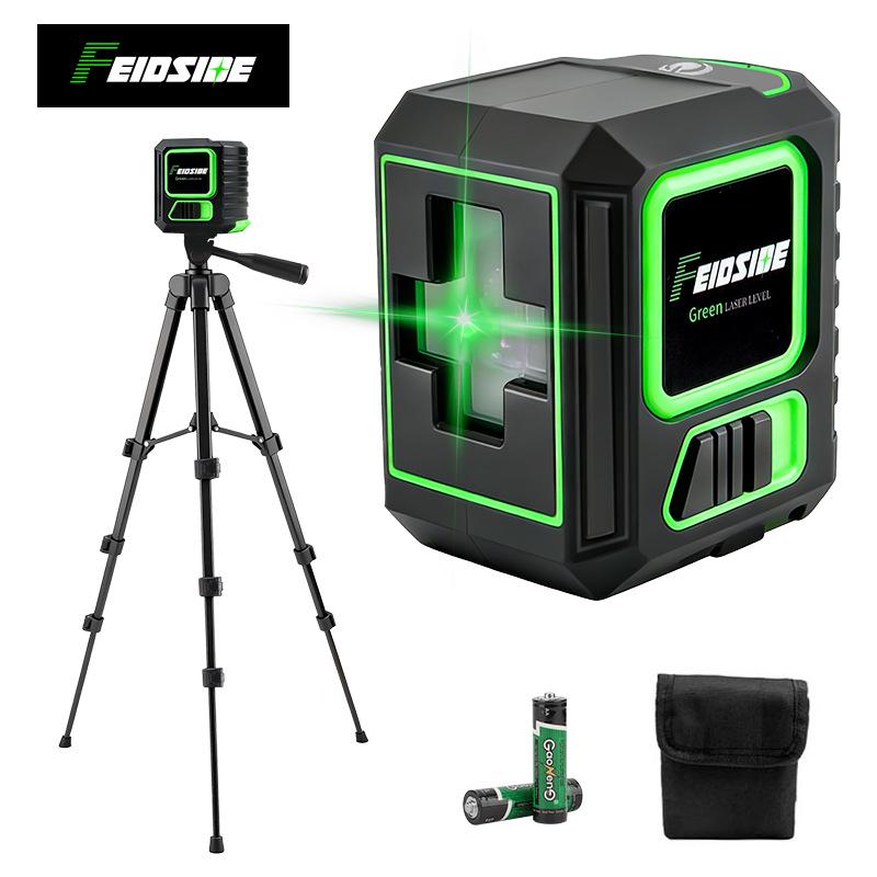 High-Precision Mini Green Laser Level: 2-Line, Outdoor Visible, Strong Infrared Light Marker