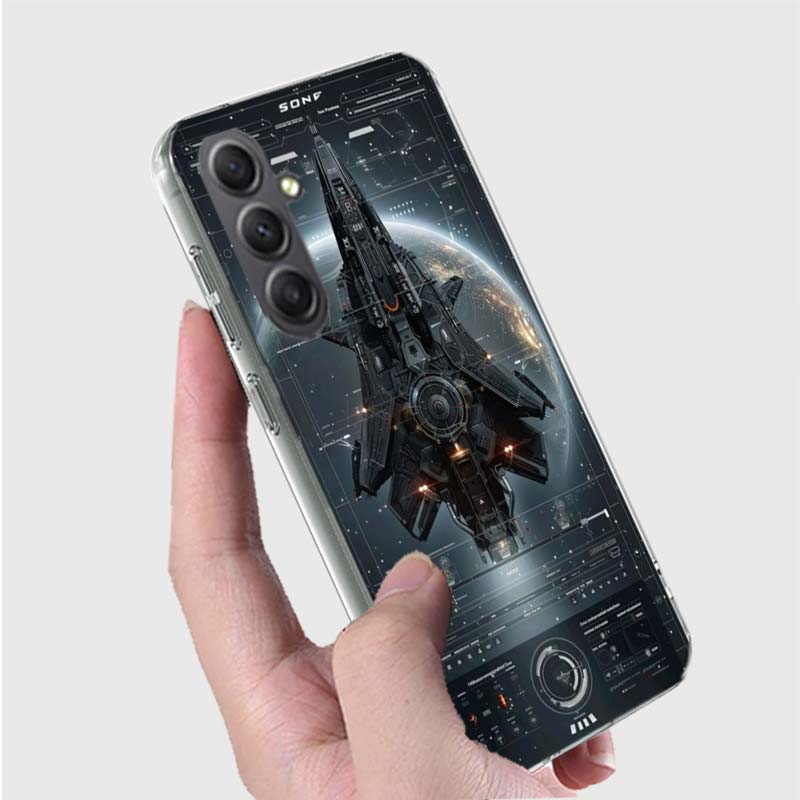 Future Space Warships Phone Case for Samsung A16 A26 A36 A56 A17 A37 A57 A07 A06 A02S A03 A04S A05S Galaxy Note 20 10 A50S A71 A