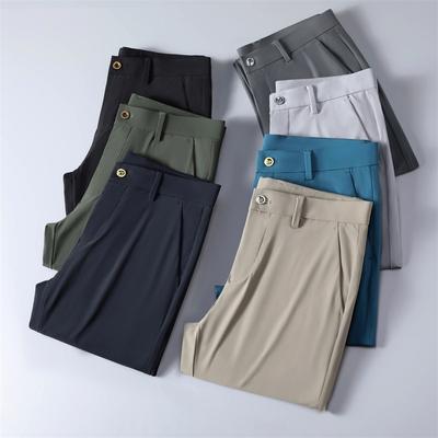 İlkbahar Ve Yaz Yeni Stil Asılı Yüksek Kaliteli Bol Pantolonlar, İpeksi İş Günlük Pantolonları, Ütü İstemeyen Pantolonlar, Bol Düz Paça Pantolonlar