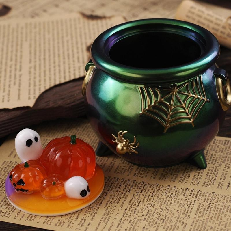 Halloween Craft Silicone Cauldron Mold Storage Box Molds for Resin Projects Decorations and Witch Party Accessories