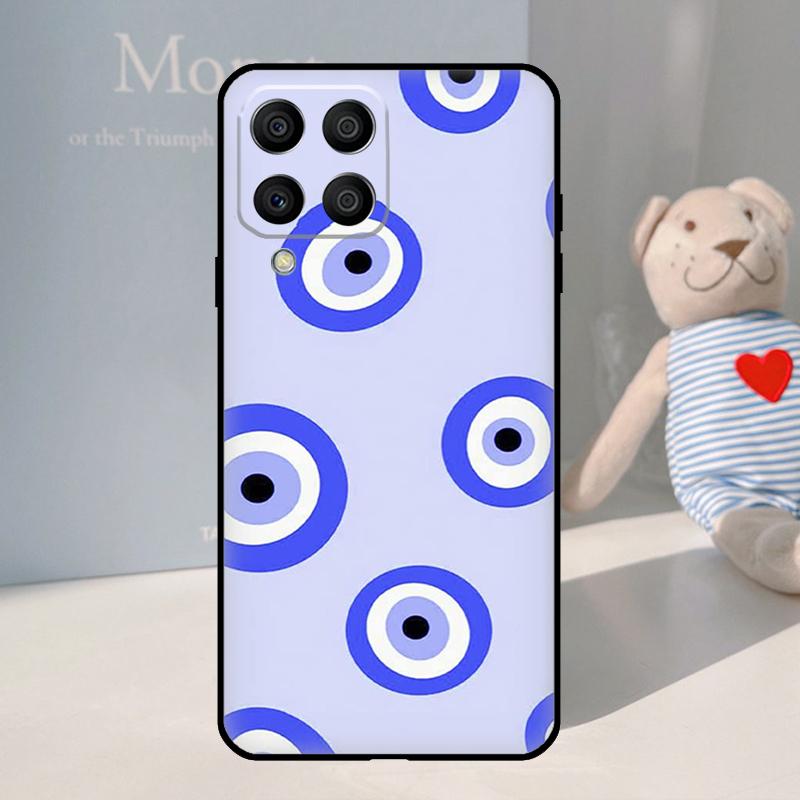 Lucky Eye Blue Evil Eye Print For Samsung Galaxy M12 M32 M52 M31 M55 M15 M11 M21 M13 M33 M35 M53 M14 M34 M54 M06 M16 Case
