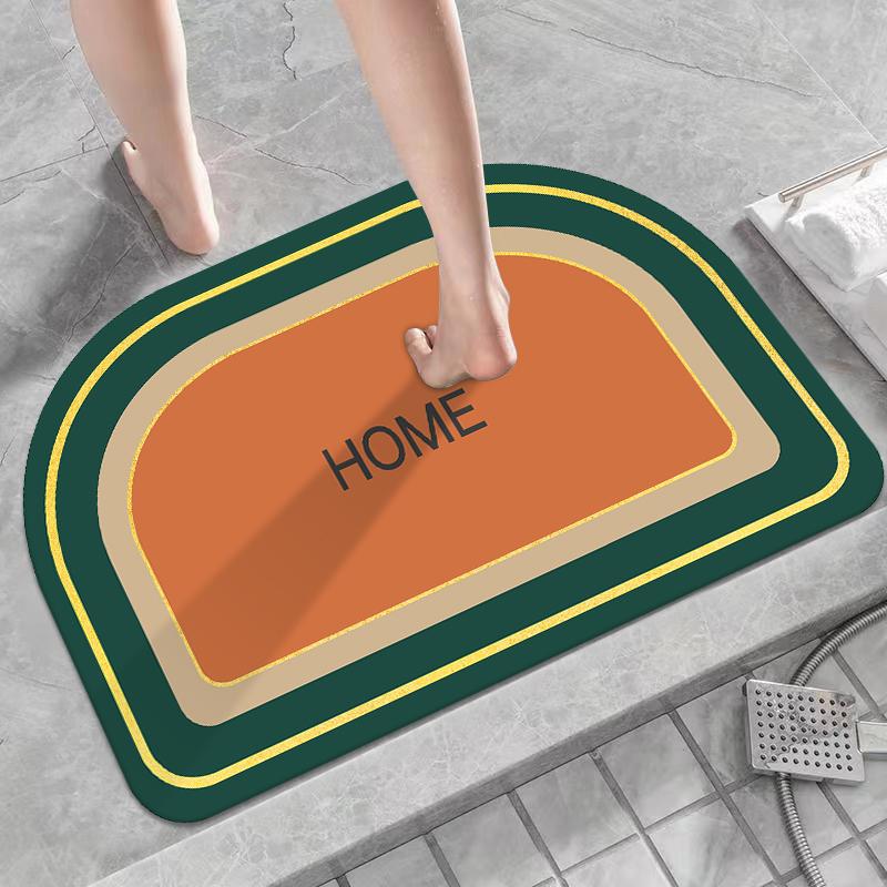 Diatom Mud Bathroom Absorbent Floor Mat, Bathroom Entry Door Non-slip Mat, Household Floor Mat, Leave-in Kitchen Mat