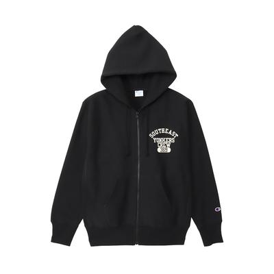 Hoodie Long Sleeve Round Neck Fleece Lined Graphic Print Relax Fit Hooded Sweatshirt REVERSE Black 11.5oz WEAVE(R) C3-A116 Men's