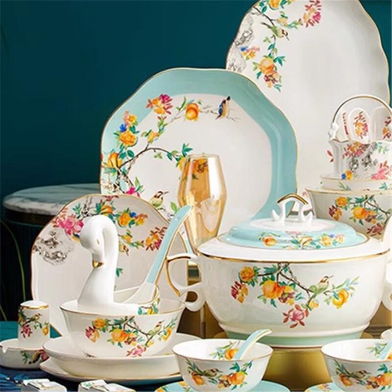 Taozhi New Chinese Style Ceramic Dinnerware Set
