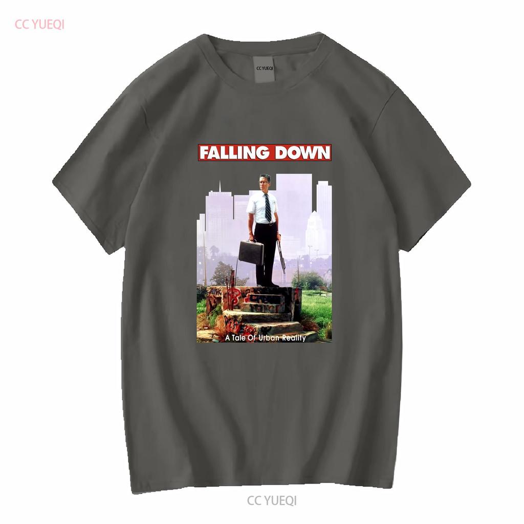 Falling Down T shirt black movie poster Michael Douglas all sizes S 5XL vintage Washed Soft Top For Everyday Wear Breathable