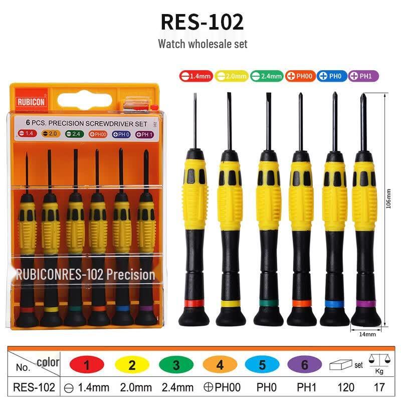 RUBICON RES-102 Precision Screwdriver Set 6-piece
