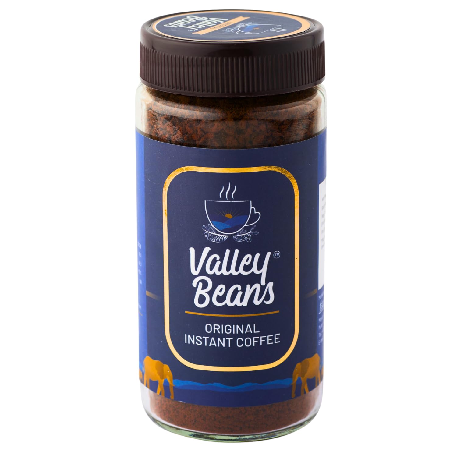 VALLEY BEANS Premium Agglomerated Instant Coffee Powder, 100g Jar | Strong 70:30 Coffee-Chicory Blend | Medium Roast | Smooth, Rich & Aromatic | Di