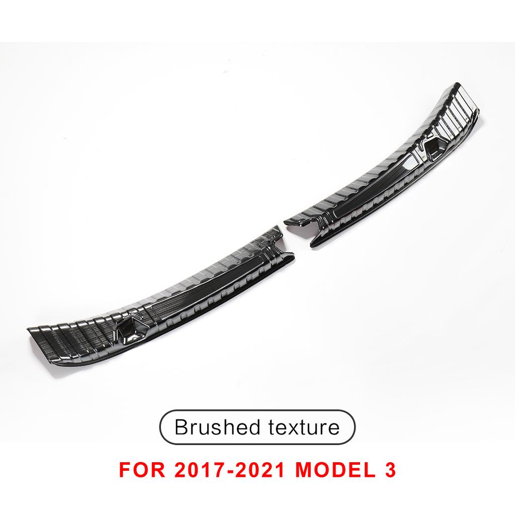 LUCKEASY Modyfikacja Dla Tesla Model 3 Y Samochodowy Nakładka Ochronna Progu Drzwi Dekoracja Progowa Stal Nierdzewna Ochrona Bagażnika