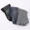 Threaded Non-Slip Men'S Yoga Socks Split-Toe Five-Finger Socks Cotton Solid Color Thickened Pilates Training Socks