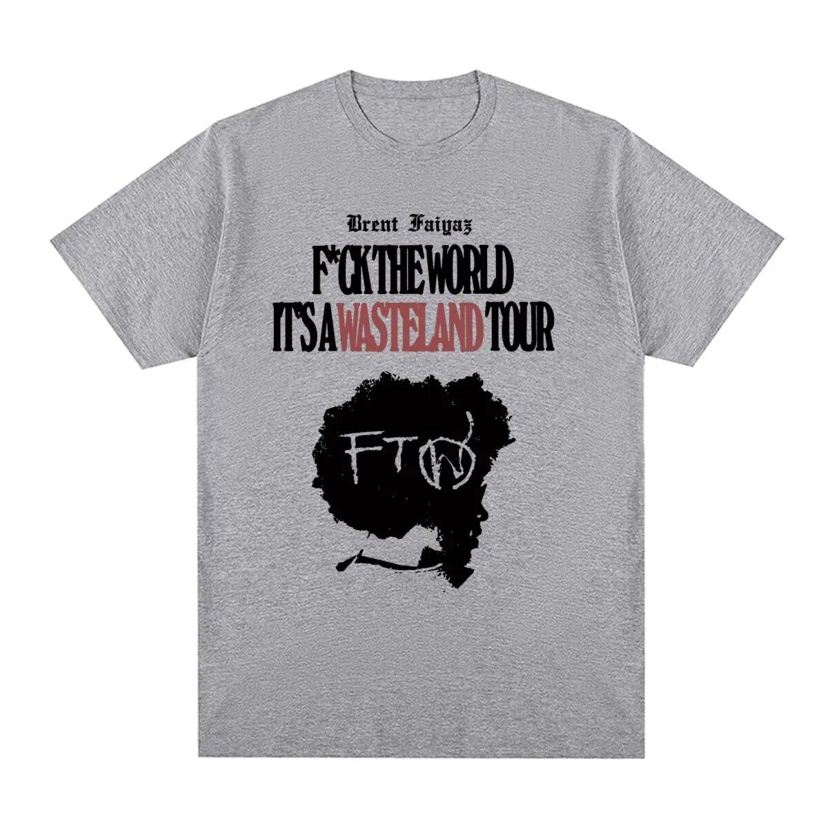 Винтажная футболка Brent Faiyaz с музыкальным альбомом, хлопковая уличная одежда в стиле хип-хоп, футболка унисекс, новая футболка, женские топы L