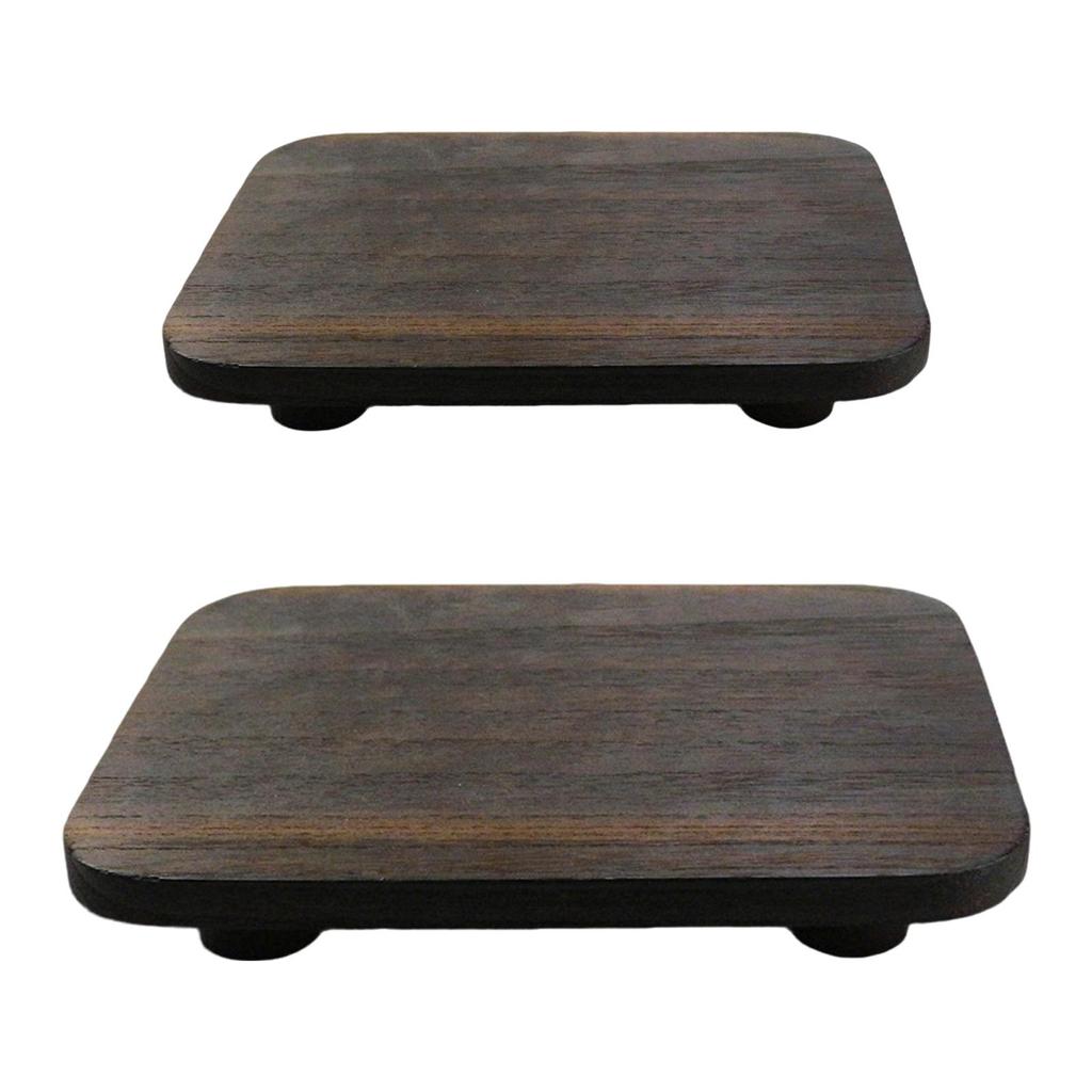 Wood Pedestal Soap Stand Counter Decor Rustic Modern Gift Riser Stand Candle Plant Holder for Vases Plant Tissues Makeup Kitchen