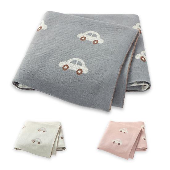 

100x80 см детское одеяло вязаное одеяло с узором автомобилей ветрозащитный чехол для детской коляски