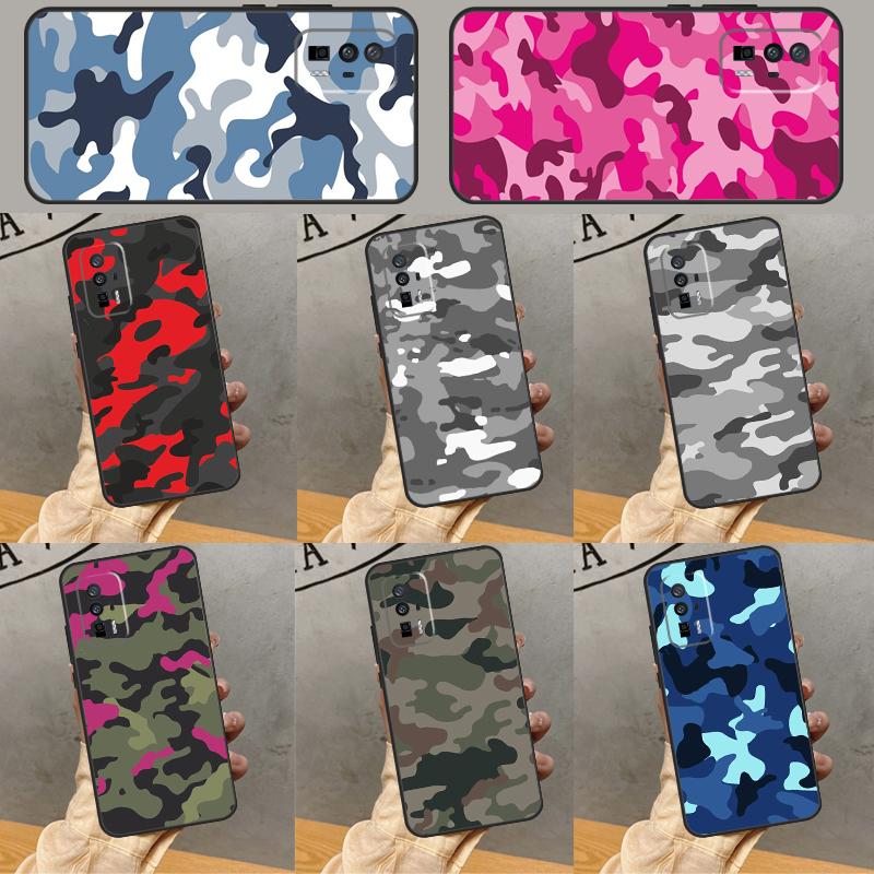 Camouflage Armeefall für Xiaomi 13 14 15 Ultra 11T 12T 13T 14T Pro POCO X7 Pro X3 X5 X6 M6 F5 F6 Pro Hülle