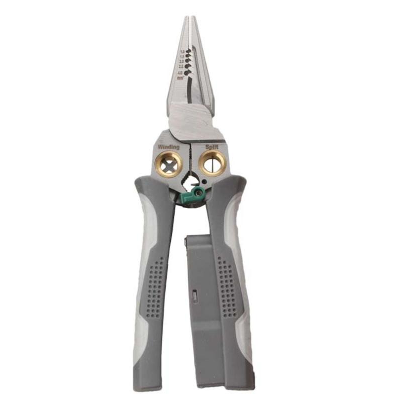 Professional Stainless Wire Stripping Tool With Ergonomic Grip 8 Functions For Electrical Work Industrial Applications