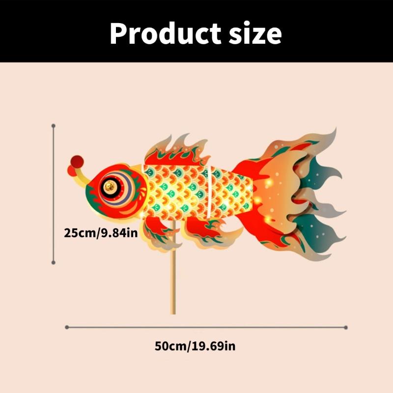 Use Friendly Lanterns DIY Materials Pack Creative Autumn Festival Fish Lanterns DIY Project for School Event