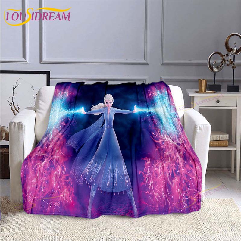 Gefrorene Mode-Decke Anime Flanell Bett-Überwurf Weiche 3D-bedruckte Cartoon-Decke Sofa Reise Camping Kinderdecke