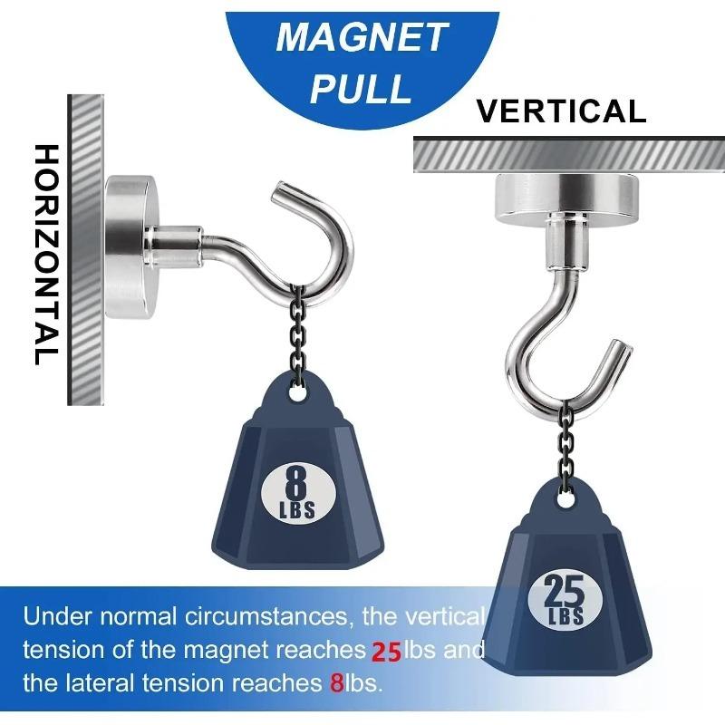 Magnetring, Mehrzweck-Aufbewahrungshaken, Edelstahl, Heimhaken, Badezimmerhaken, Küche, Garten, magnetisch, für Zuhause und Dekoration, Iman