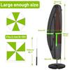 Housse de parasol déporté 420D Oxford 280×81×46 cm - Noir, imperméable et anti-UV