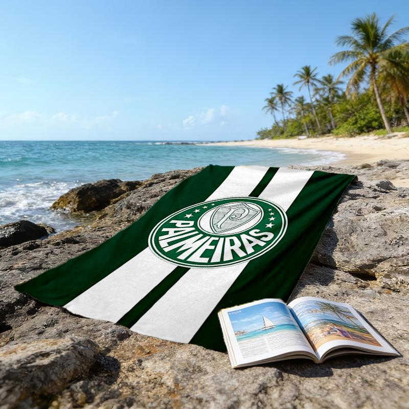 1 Stück Fußballmannschaft (30) Strandtuch, Strand- und Meeresufer-Schwimmbadausstattung, Modisches Muster, Rechteckig, Reiseutensilien