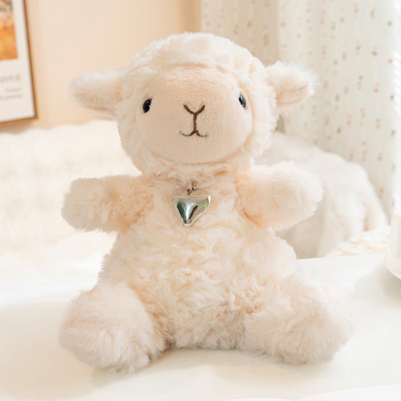 Zittend Kleur Lam Cartoon Pluche Speelgoed Gevuld Grasland Dier Lief Pluche Vriendin Cadeau 23cm doll