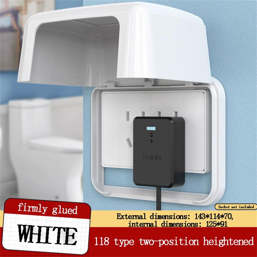 

118 Type Waterproof Case with Large Interior for Smart Toilet Water Heater Socket Featuring Flexible Hinge and Dust Protection