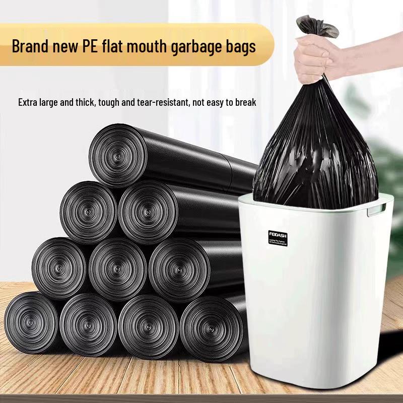 Saci de Gunoi de Unică Folosință cu Gură Plată Îngroșați - Durabili, Rupturabili, Material Nou, pentru Clasificarea Ușoară a Deșeurilor.