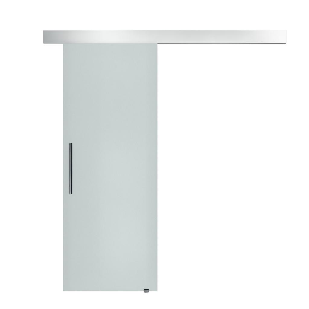 Glass Sliding Door with Handle Bar, Frosted On One Side, 90 X 205 Cm