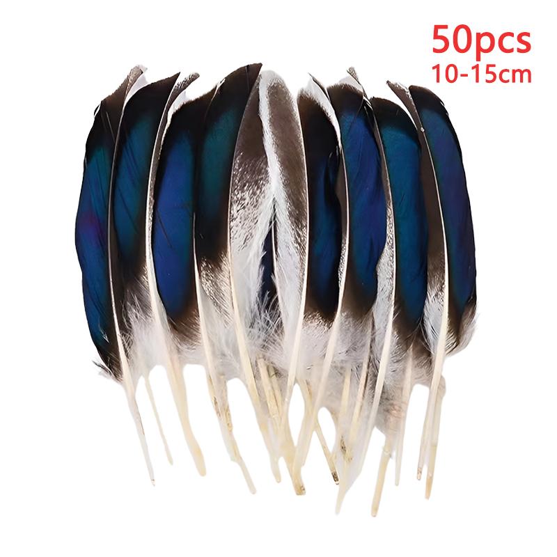10-15Cm Goose Feathers Trim 50Pcs Long Decoration Plumas Big Small Black Mix Colored White Bulk For Crafts Hat Carnival Salon