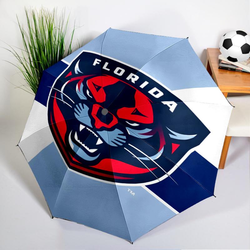 Panthers Ice Hockey Umbrella 8-Frame for Travel, Camping, Casual Lightweight Portable Umbrella, Essential for Every Family Holidays Gift