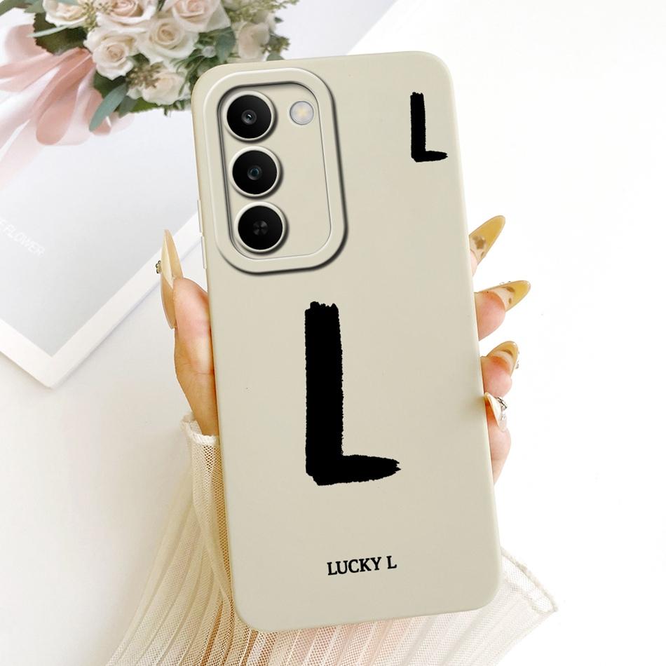 For Realme C83 Lucky Initial Letter Phone Case For Realme C83 C 83 5G Soft Silicone Cases Bumpers