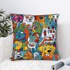Funny Cat  Square Pillow Cases Cats Pattern Cushion Covers Fashion Zippered Decor Pillowcase for Home X
