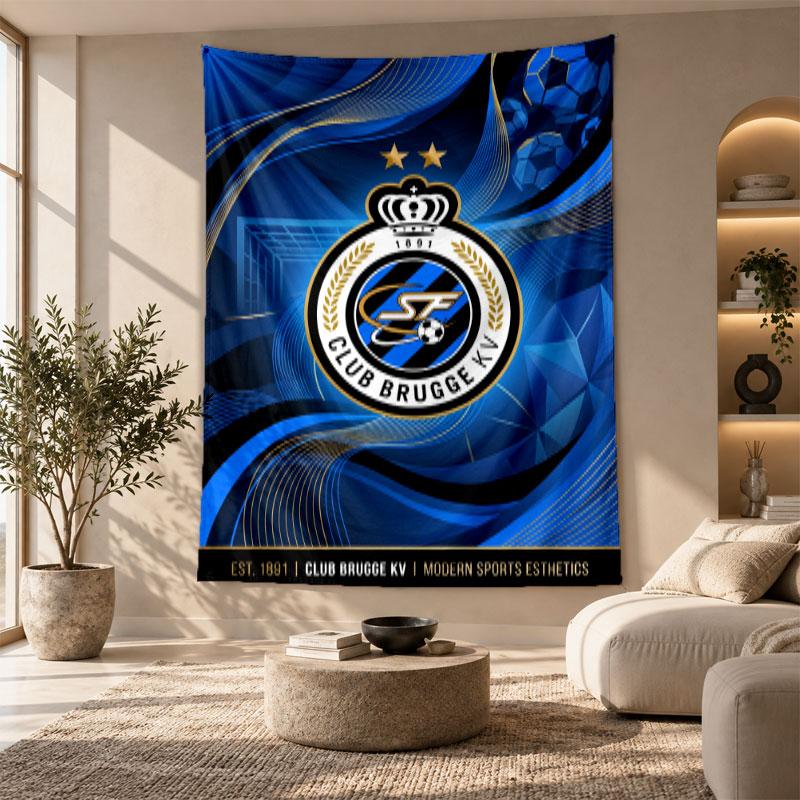 Decorative Tapestry,Club Brugge FC Printed Wall Art, Lightweight Wall Hanging For Bedroom Background