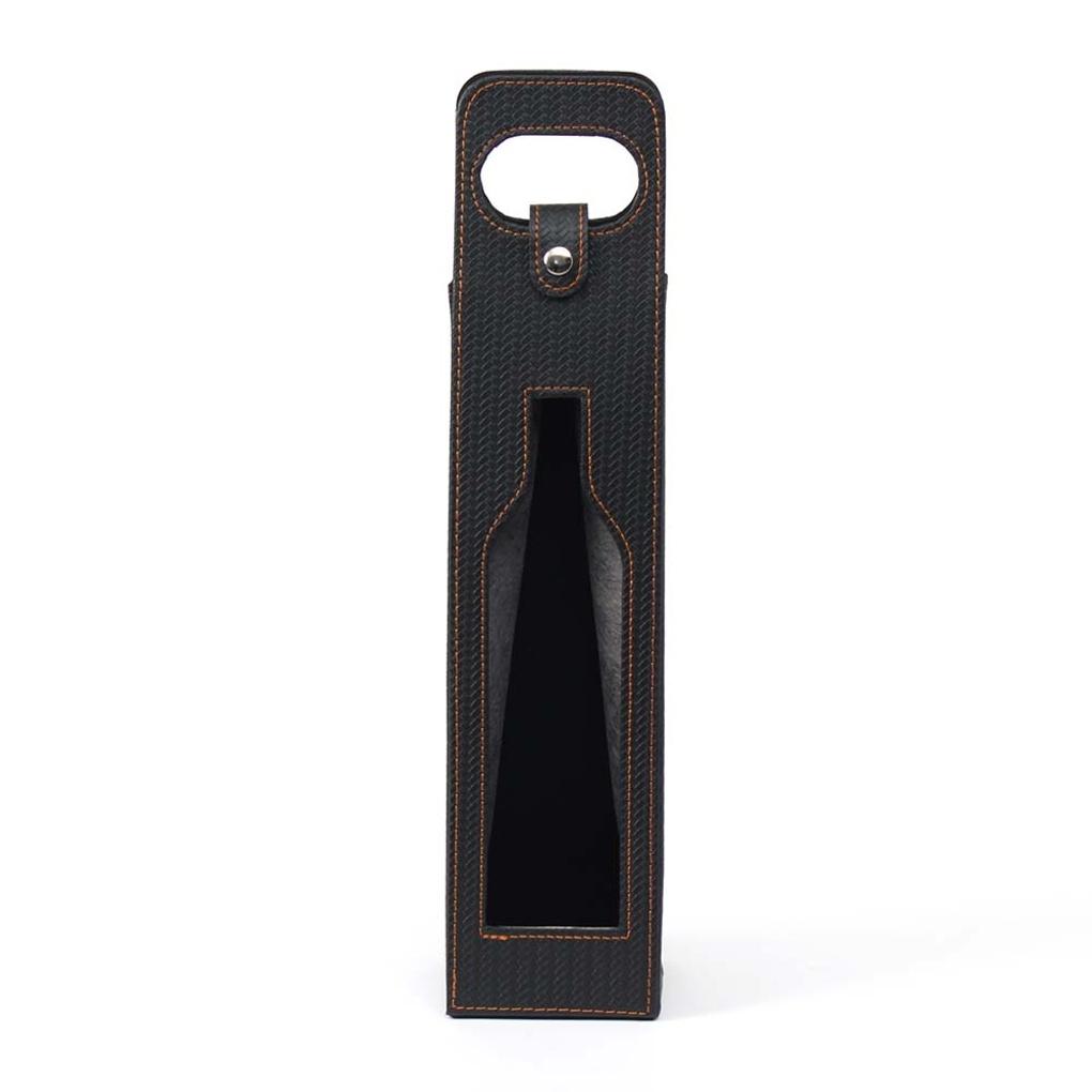 Open Leather Wine Carrier Liquor Packaging Wine Bag