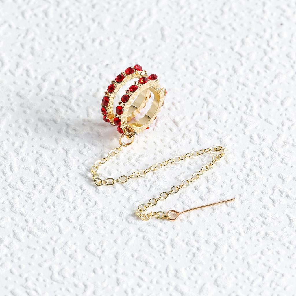 Creative Fashionable Chain Stud Earrings Simple Geometric Jewelry Ear