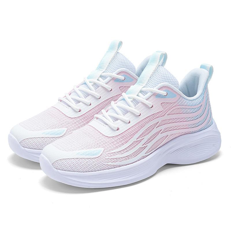 2025 Spring New Light-transmitting and Breathable Women's Mesh Shoes Cross-strap Casual Sports Shoes Sweet Trend