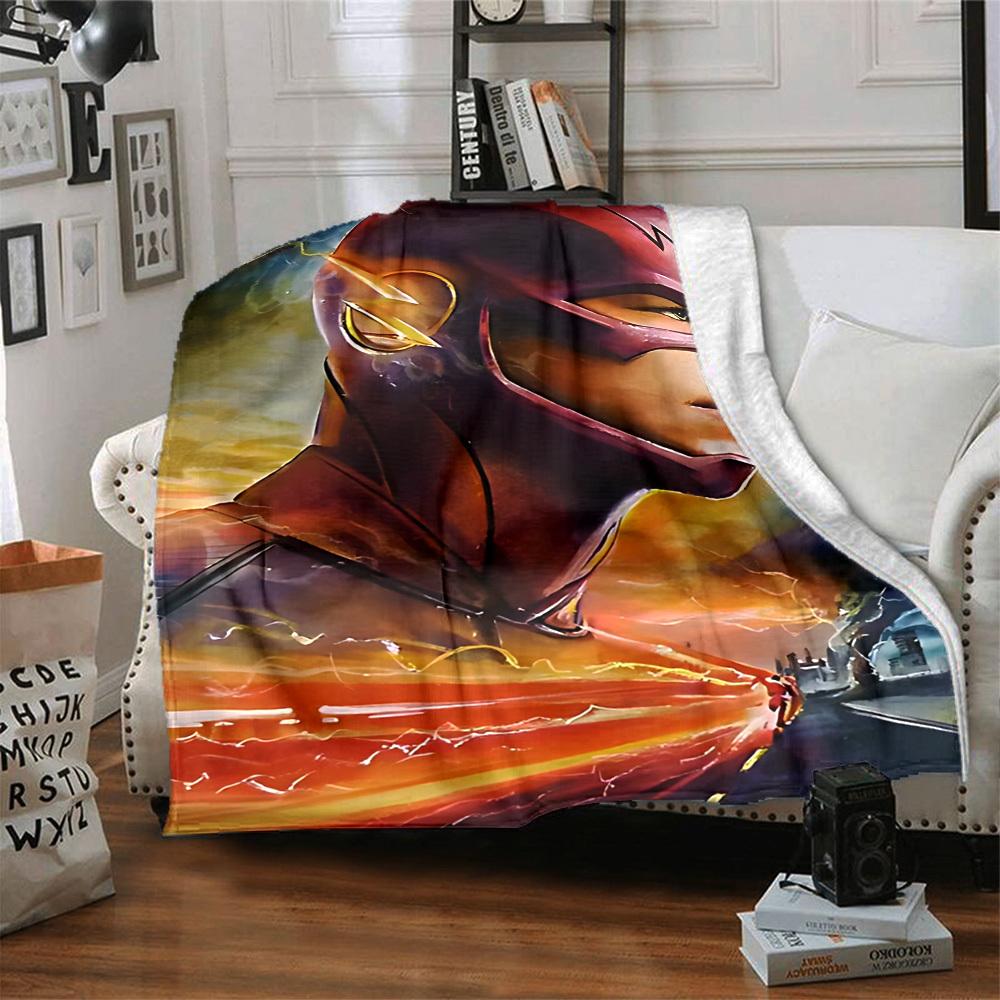 1pc Flash superhero Blanket Polyester Fiber, All Season Comfort for Sofa, Bed, Office, Car, Camping Ideal Home Decor & Gift, Office Comfort