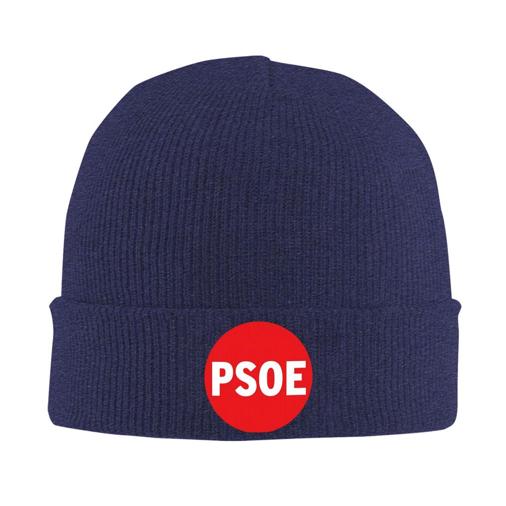 Unisex Adult PSOE Logo Pedro Sanchez Spain Beanie Hats Y2K Cool Knit Hat Autumn Kpop Caps Graphic Warm Bonnet Hats