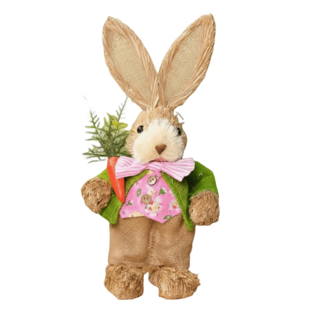 Realistic Design Woven Bunny 35cm Size Bunny Figure Easter Straw Rabbit  Window Display
