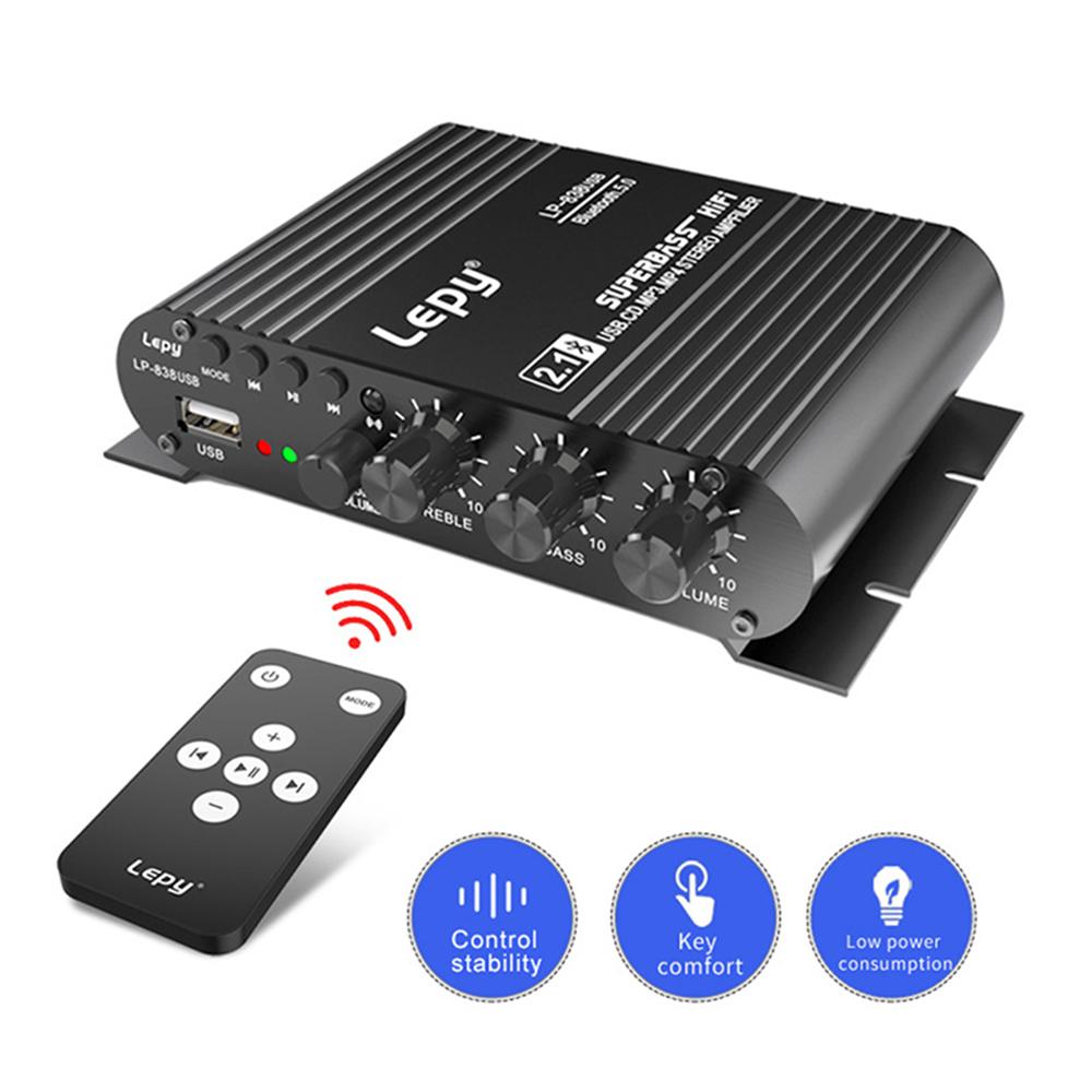 

Xnyocn LP-838 Мини Аудио HiFi Bluetooth Совместимый Усилитель Класса D Tpa3116 Цифровой Усилитель 50 Вт*2 Домашний Аудио Автомобильный USB/AUX IN