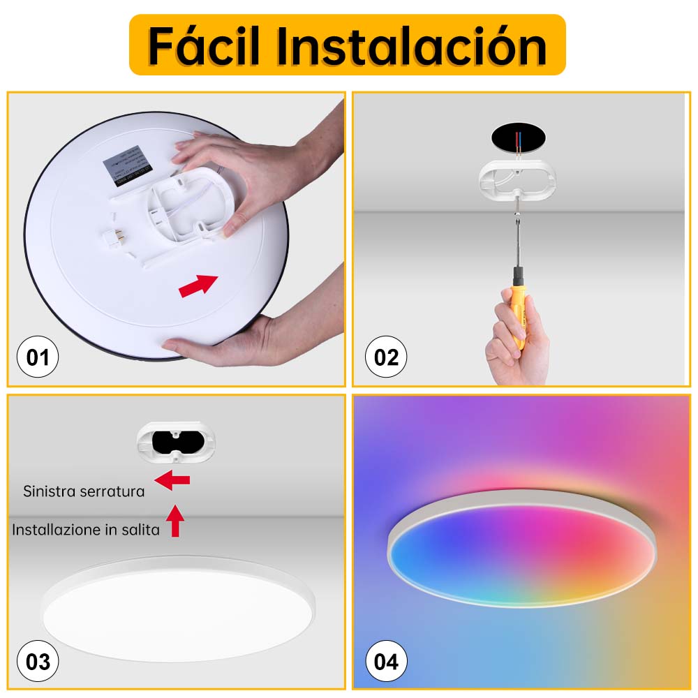Smart LED Ceiling Lamps Bluetooth APP Control Ceiling Light 110-265V Dimming RGB Panel Light Ceiling Lamp Bedroom Light Fixture