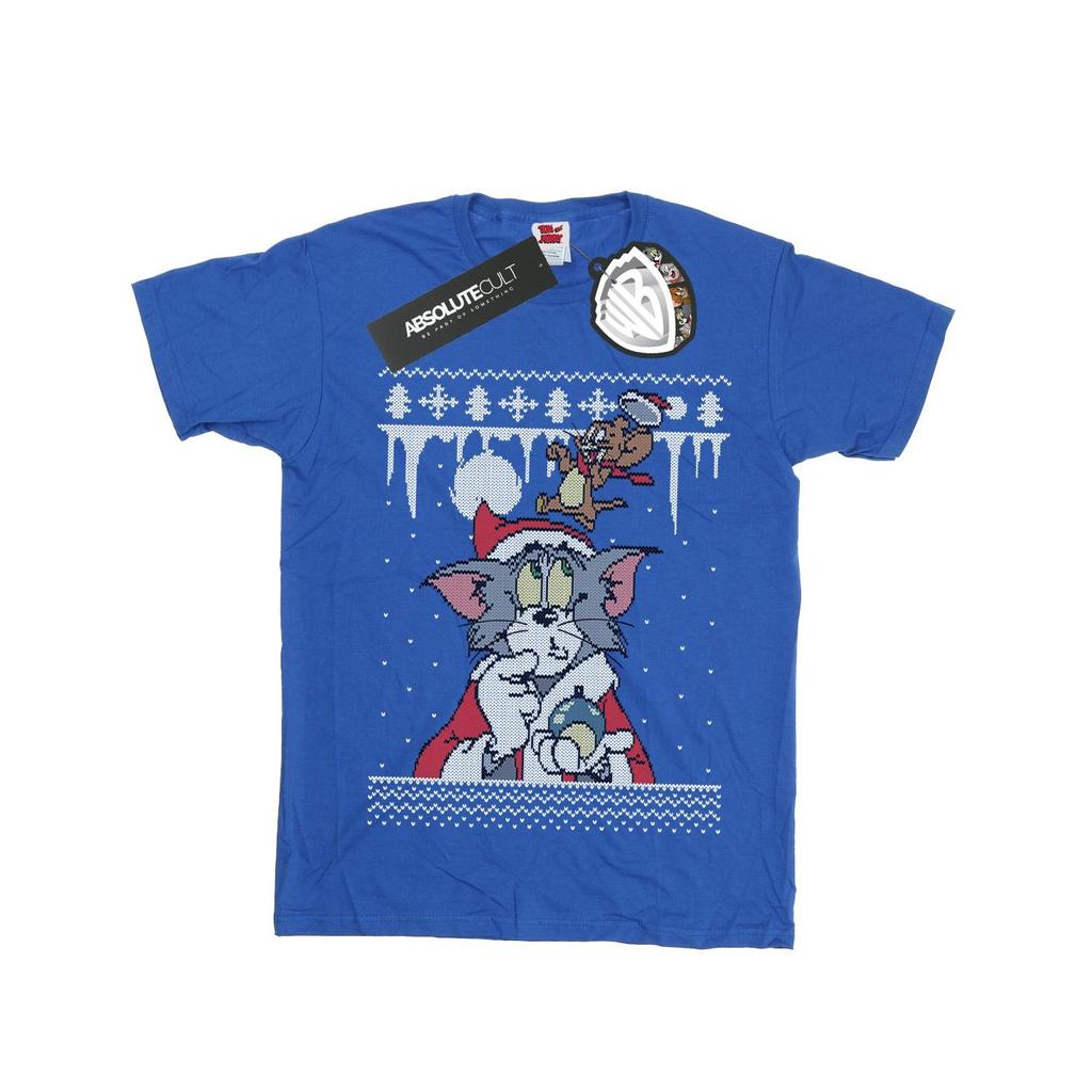 Tom and Jerry Boys Christmas Fair Isle T-Shirt