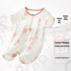Infant Summer Short-Sleeve Modal Bodysuit - Lightweight Newborn & Toddler Pajamas Romper