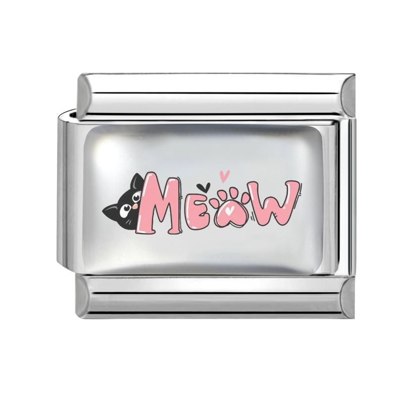 

Fashion Animals Pink Heart Tigers Dog Cat Rabbit Mushroom Italian Charm Fit 9MM Stainless Steel Women s Bracelet DIY Jewelry