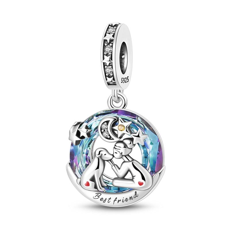 Copper Koi Fish Charms Star Moon Alarm Clock Pendants Beads Jewelry Fit Mula Original Bracelet For Women Diy