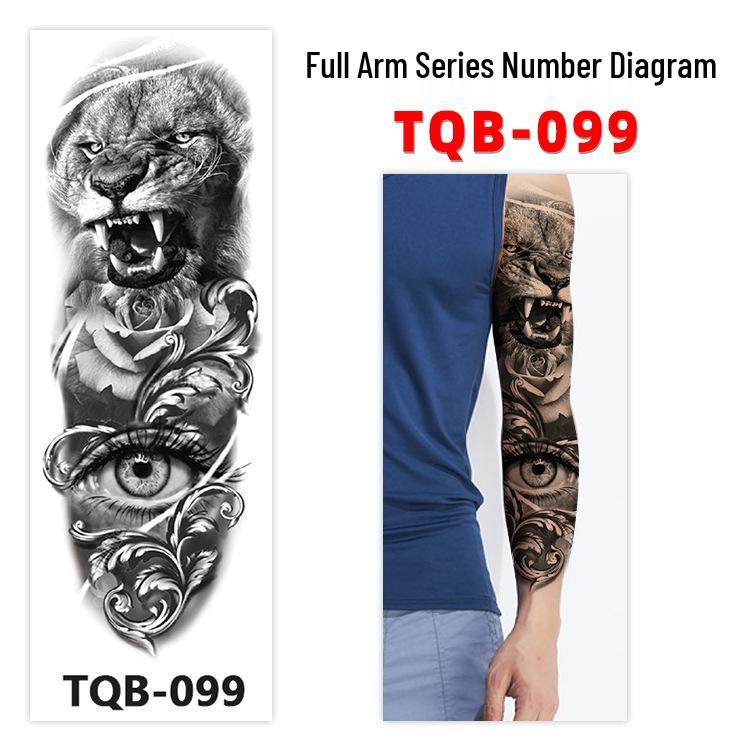 Waterproof Full Arm Customizable Big Flower Tattoo Stickers - TQB081-100