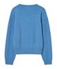 DELICCENT V-Neck Cozy Cable Pullover [Blue]