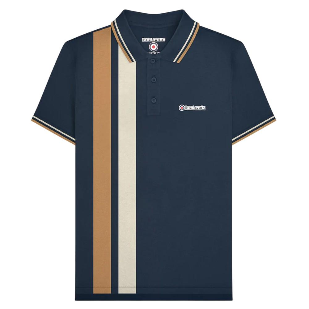 LAMBRETTA Tricou polo cu dungi verticale pentru bărbați SS25